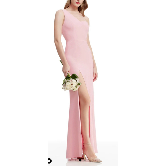 NEW Dress the Population Magdalynn Asymmetric One Shoulder Mermaid Gown Sz XS - Picture 2 of 7